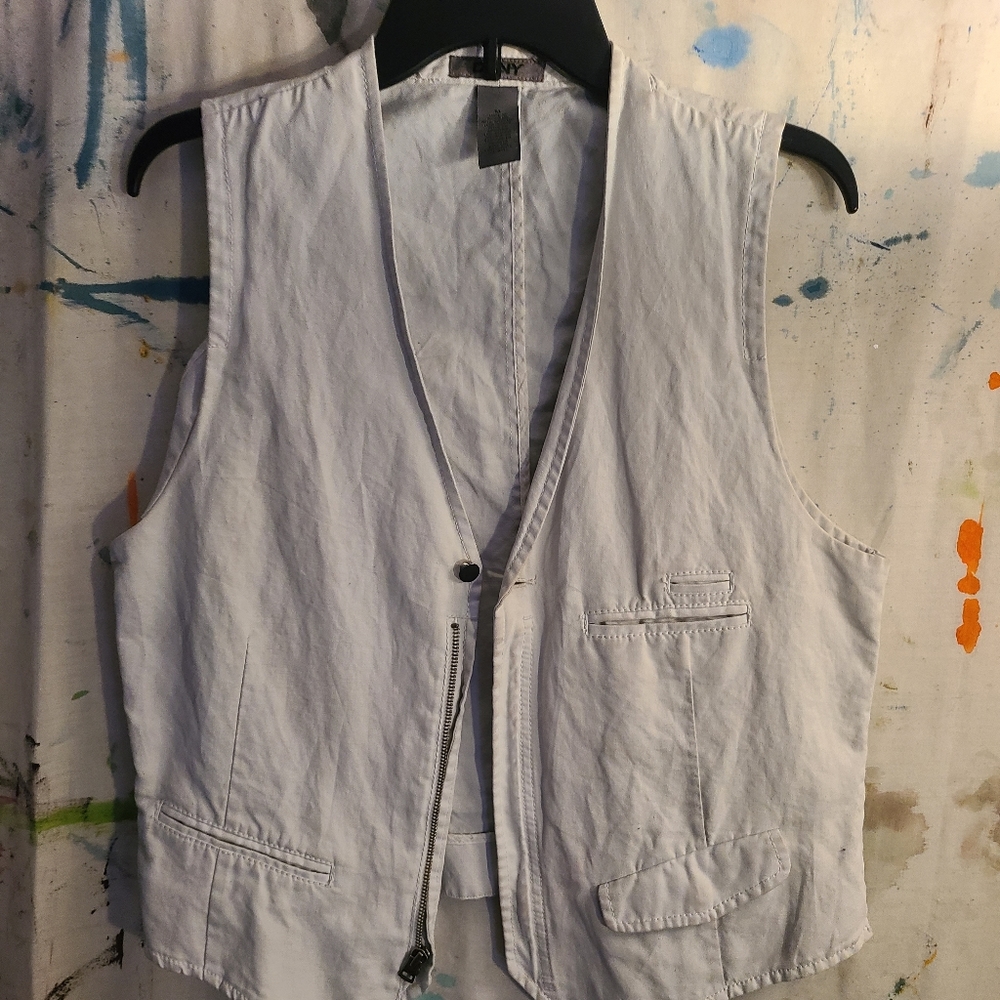 White cotton vest